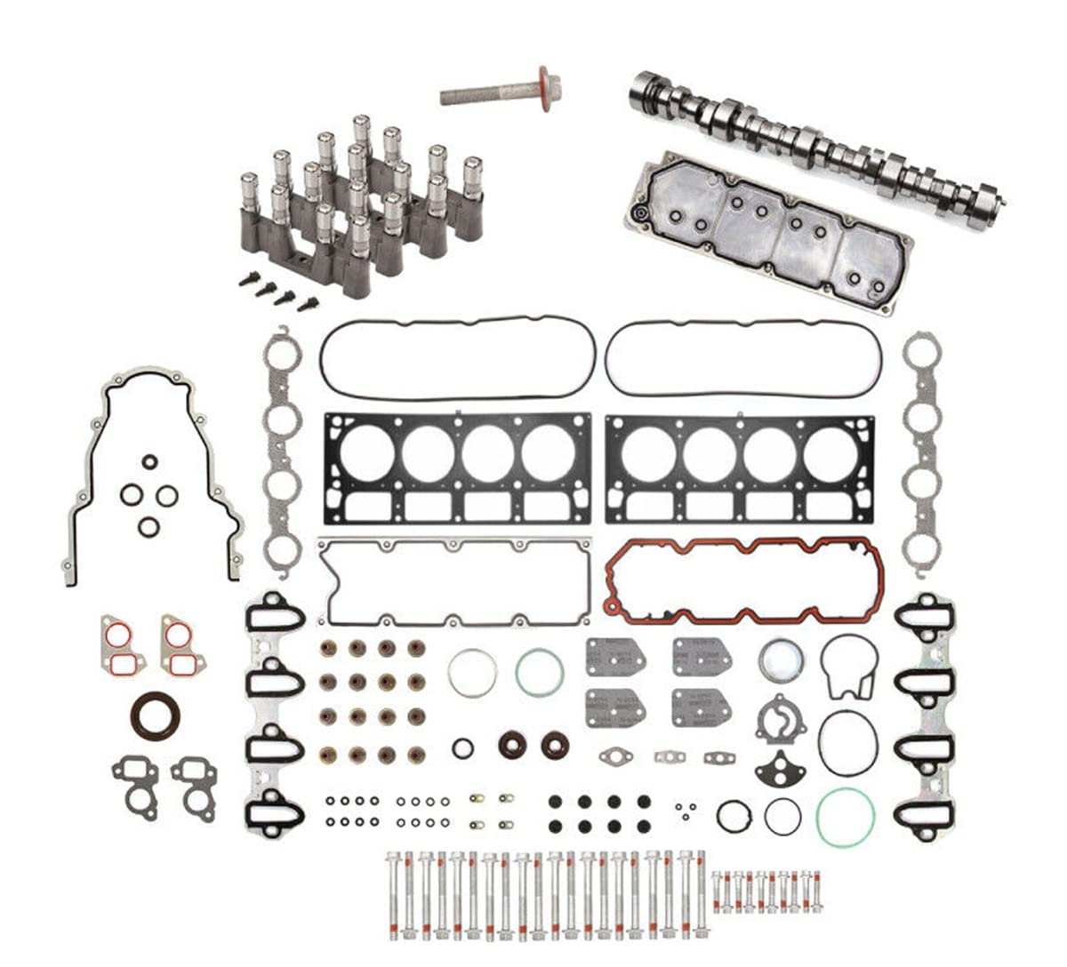 AFM DOD Remove KIT Compatible with 2007-2015 Chevy Silverado Sierra Truck 5.3L 5.3 with CAMSHAFT GASKETS Bolts Lifters Valley Plate