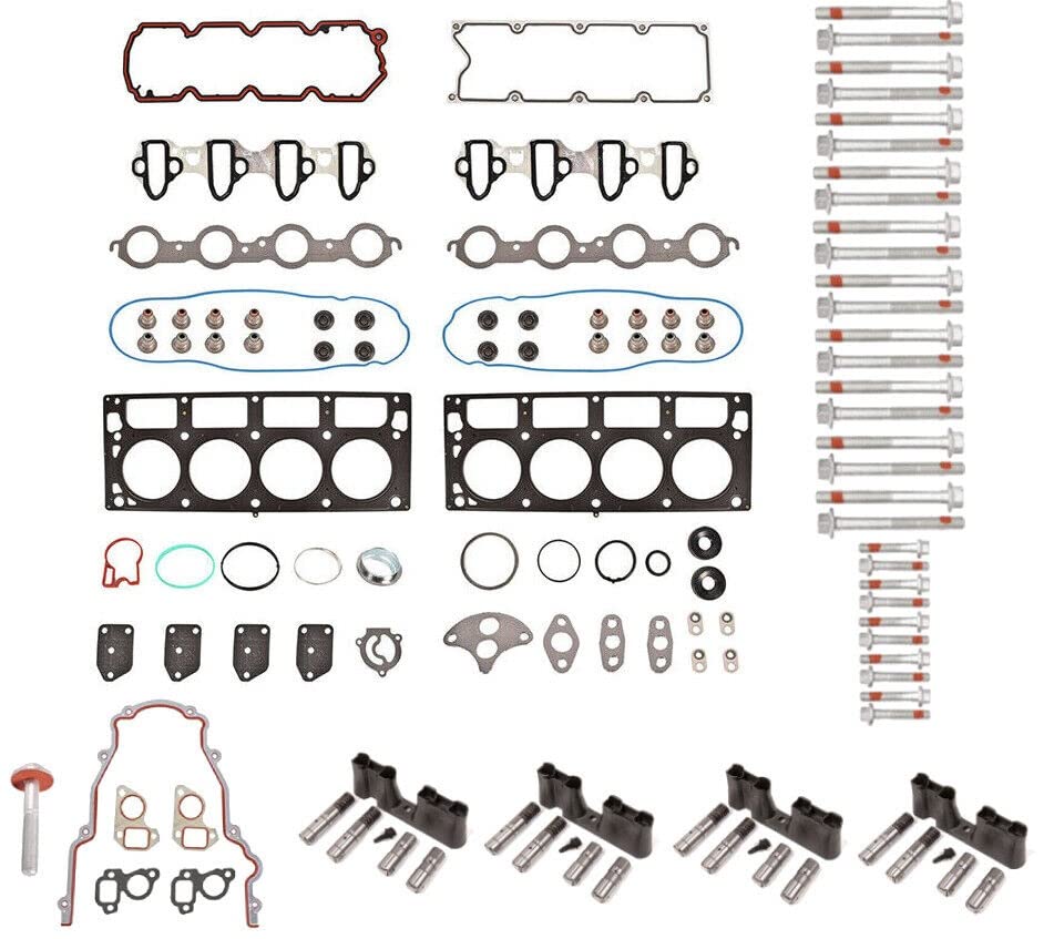 AFM DOD Lifter Replacement Kit Compatible with Chevrolet GM 5.3 5.3L LS Head Gasket Set, Head Bolts Lifters and Guides HT-2303 HL124
