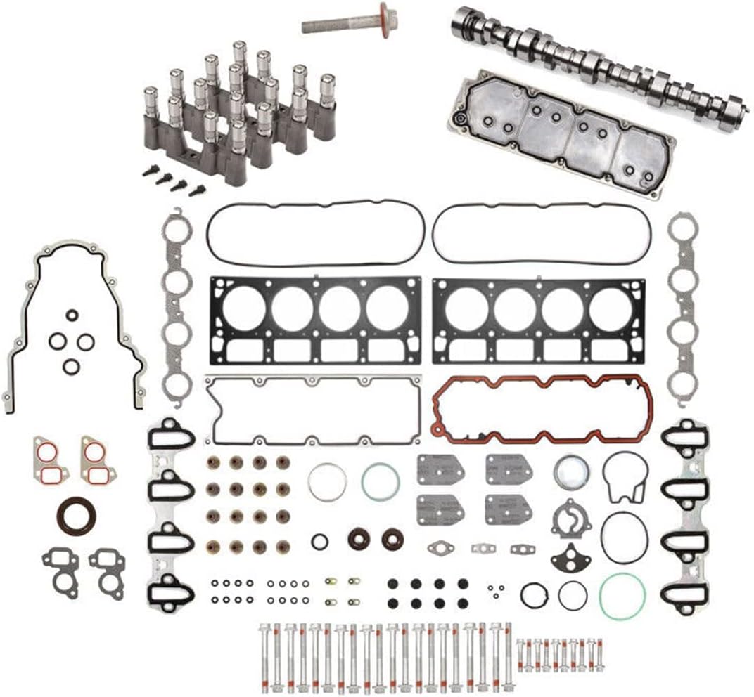 6.0 GEN-IV Non-AFM Camshaft Replacement Rebuild Kit | Head Gasket Set | Lifters | Treys | Bolts | Valley Plate | Fits 2007-2014 Chevrolet 6.0L 6.0 GEN-IV VORTEC LY6 L96 LY6